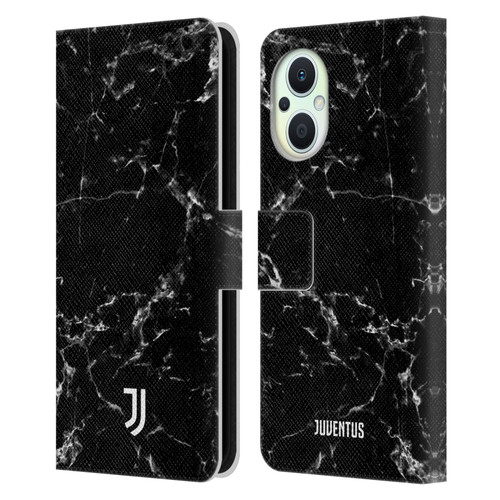Juventus Football Club Marble Black 2 Leather Book Wallet Case Cover For OPPO Reno8 Lite