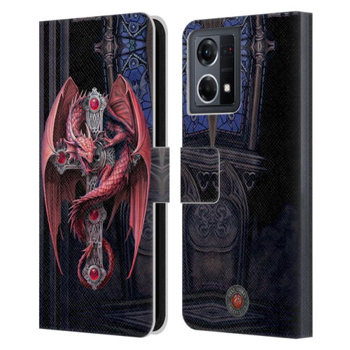 Anne Stokes Dragons Gothic Guardians Leather Book Wallet Case Cover For OPPO Reno8 4G