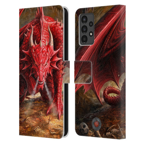 Anne Stokes Dragons Lair Leather Book Wallet Case Cover For Samsung Galaxy A13 (2022)