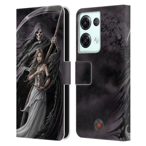 Anne Stokes Gothic Summon the Reaper Leather Book Wallet Case Cover For OPPO Reno8 Pro