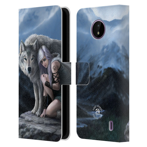 Anne Stokes Wolves Protector Leather Book Wallet Case Cover For Nokia C10 / C20