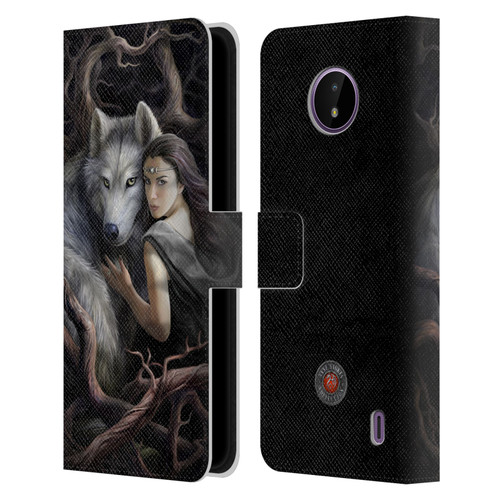 Anne Stokes Wolves 2 Soul Bond Leather Book Wallet Case Cover For Nokia C10 / C20