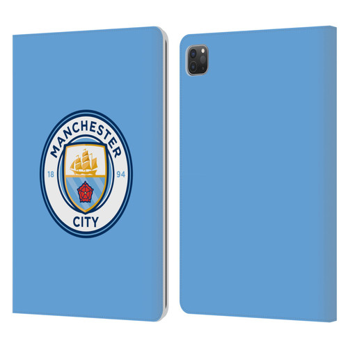 Manchester City Man City FC Badge Blue Full Colour Leather Book Wallet Case Cover For Apple iPad Pro 11 2020 / 2021 / 2022