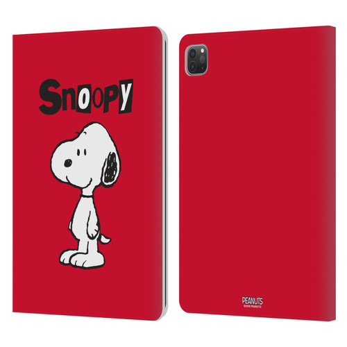 Peanuts Characters Snoopy Leather Book Wallet Case Cover For Apple iPad Pro 11 2020 / 2021 / 2022