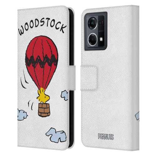 Peanuts Characters Woodstock Leather Book Wallet Case Cover For OPPO Reno8 4G