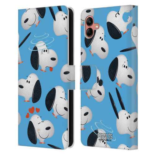 Peanuts Character Patterns Snoopy Leather Book Wallet Case Cover For Samsung Galaxy A04 (2022)