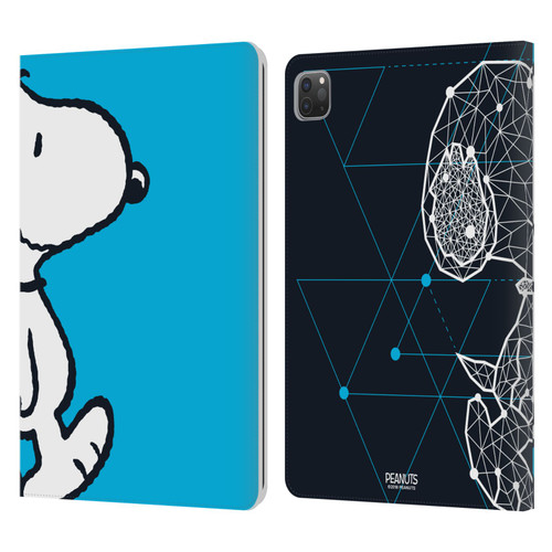 Peanuts Halfs And Laughs Snoopy Geometric Leather Book Wallet Case Cover For Apple iPad Pro 11 2020 / 2021 / 2022