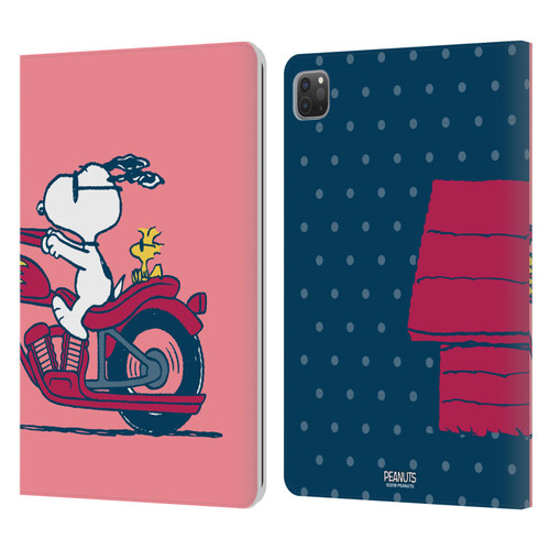 Peanuts Halfs And Laughs Snoopy & Woodstock Leather Book Wallet Case Cover For Apple iPad Pro 11 2020 / 2021 / 2022