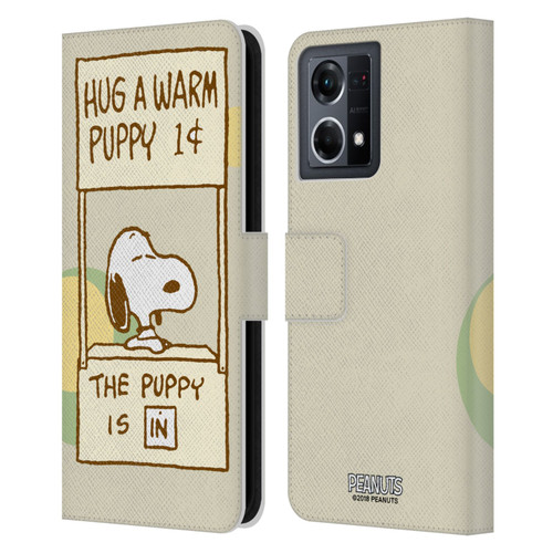 Peanuts Snoopy Hug Warm Leather Book Wallet Case Cover For OPPO Reno8 4G