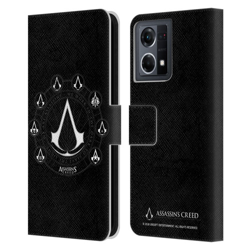 Assassin's Creed Legacy Logo Crests Leather Book Wallet Case Cover For OPPO Reno8 4G
