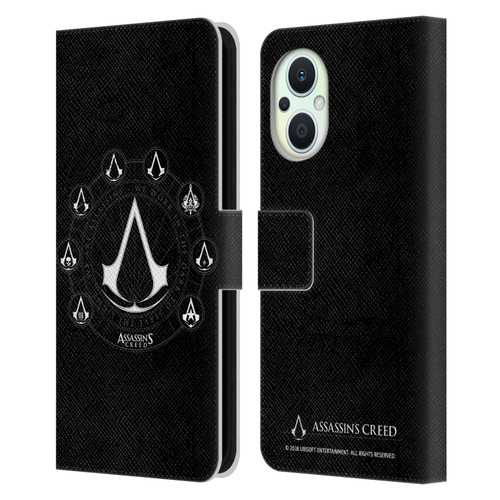 Assassin's Creed Legacy Logo Crests Leather Book Wallet Case Cover For OPPO Reno8 Lite
