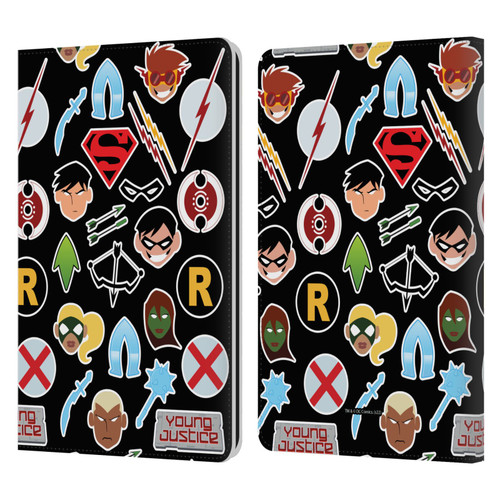 Young Justice Graphics Icons Leather Book Wallet Case Cover For Amazon Kindle Paperwhite 1 / 2 / 3