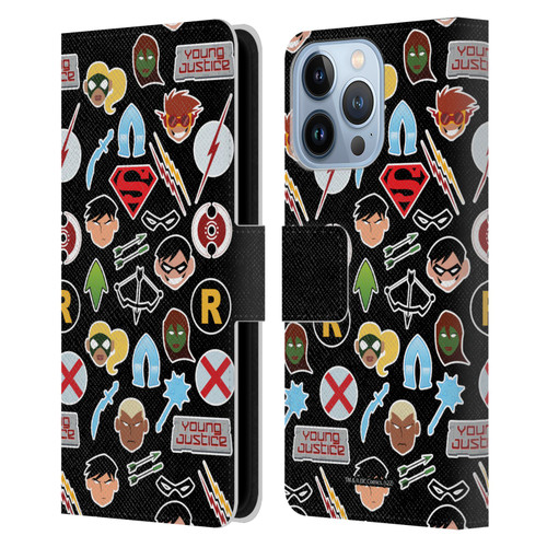 Young Justice Graphics Icons Leather Book Wallet Case Cover For Apple iPhone 13 Pro