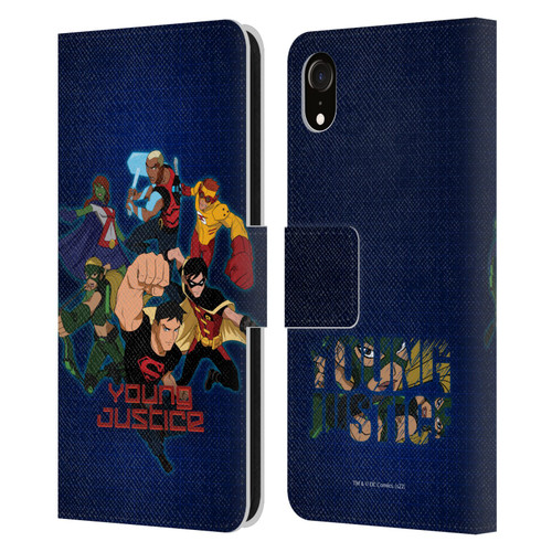 Young Justice Graphics Group Leather Book Wallet Case Cover For Apple iPhone XR