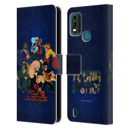 Young Justice Graphics Group Leather Book Wallet Case Cover For Nokia G11 Plus