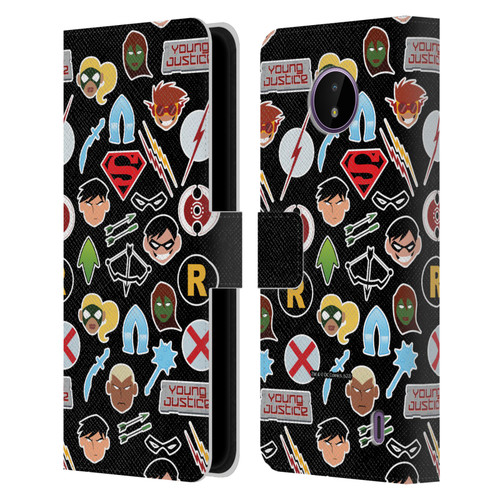 Young Justice Graphics Icons Leather Book Wallet Case Cover For Nokia C10 / C20