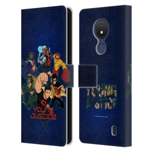 Young Justice Graphics Group Leather Book Wallet Case Cover For Nokia C21
