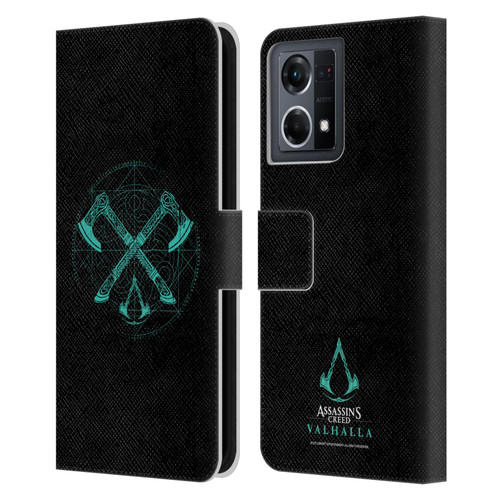 Assassin's Creed Valhalla Compositions Dual Axes Leather Book Wallet Case Cover For OPPO Reno8 4G