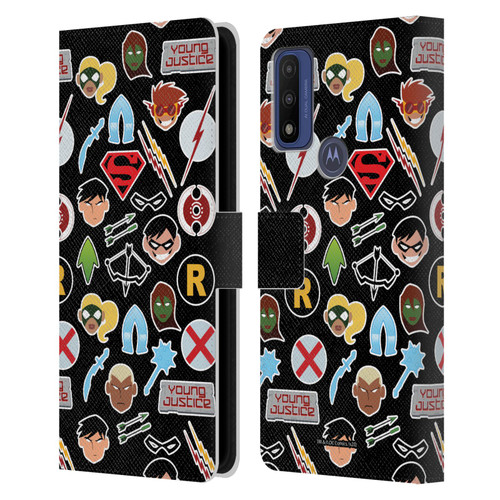 Young Justice Graphics Icons Leather Book Wallet Case Cover For Motorola G Pure