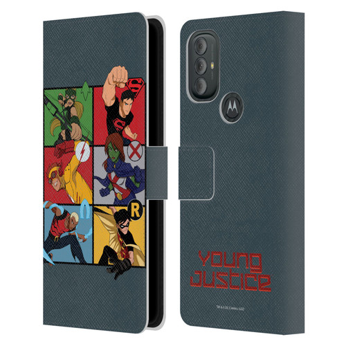 Young Justice Graphics Character Art Leather Book Wallet Case Cover For Motorola Moto G10 / Moto G20 / Moto G30