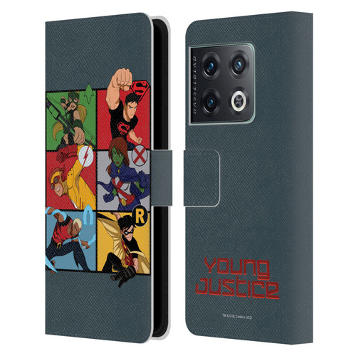 Young Justice Graphics Character Art Leather Book Wallet Case Cover For OnePlus 10 Pro