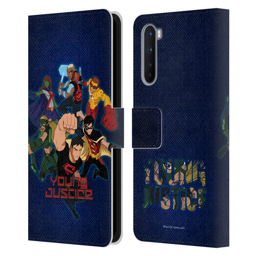 Young Justice Graphics Group Leather Book Wallet Case Cover For OnePlus Nord 5G