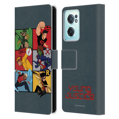 Young Justice Graphics Character Art Leather Book Wallet Case Cover For OnePlus Nord CE 2 5G