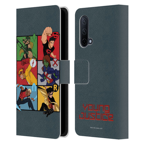 Young Justice Graphics Character Art Leather Book Wallet Case Cover For OnePlus Nord CE 5G