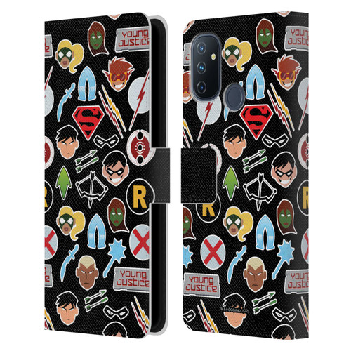 Young Justice Graphics Icons Leather Book Wallet Case Cover For OnePlus Nord N100
