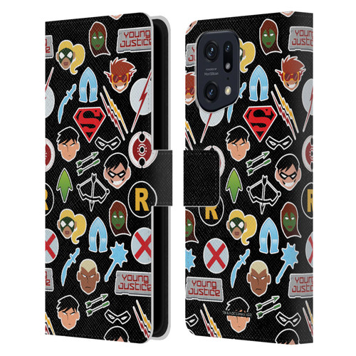 Young Justice Graphics Icons Leather Book Wallet Case Cover For OPPO Find X5