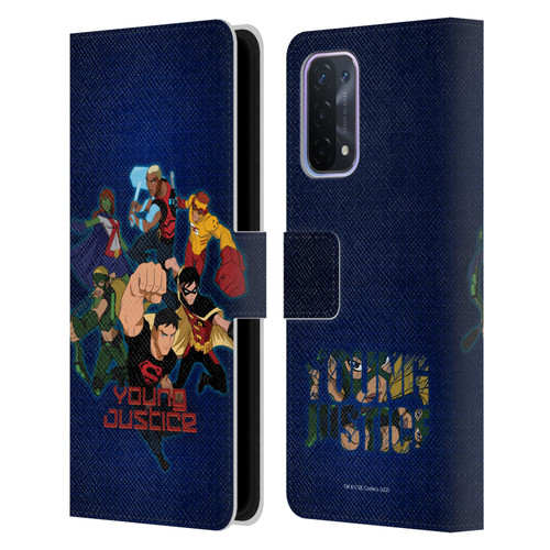 Young Justice Graphics Group Leather Book Wallet Case Cover For OPPO A54 5G
