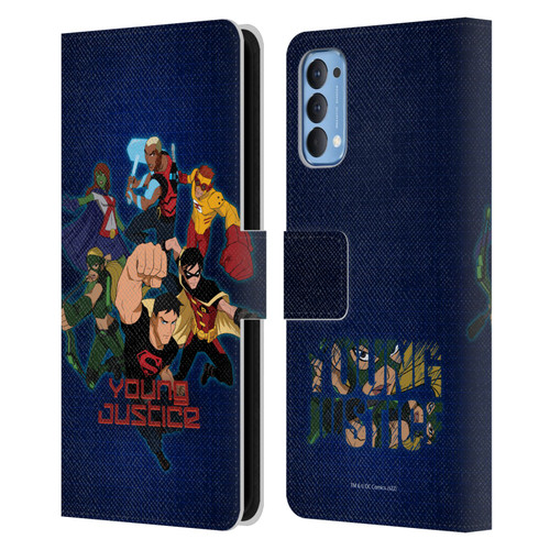 Young Justice Graphics Group Leather Book Wallet Case Cover For OPPO Reno 4 5G