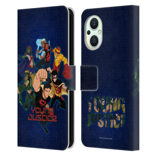 Young Justice Graphics Group Leather Book Wallet Case Cover For OPPO Reno8 Lite