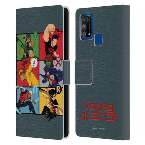 Young Justice Graphics Character Art Leather Book Wallet Case Cover For Samsung Galaxy M31 (2020)