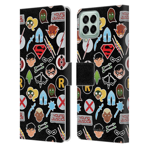 Young Justice Graphics Icons Leather Book Wallet Case Cover For Samsung Galaxy M53 (2022)