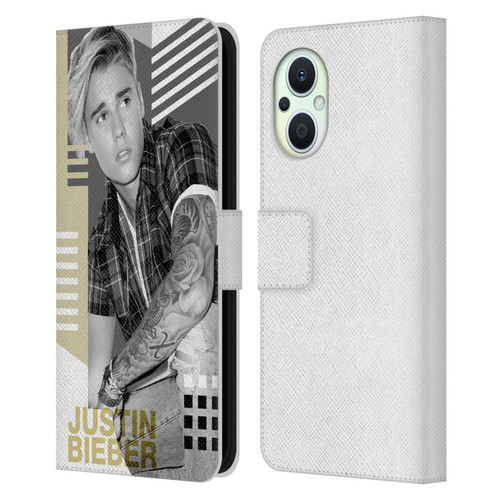 Justin Bieber Purpose B&w Calendar Geometric Collage Leather Book Wallet Case Cover For OPPO Reno8 Lite
