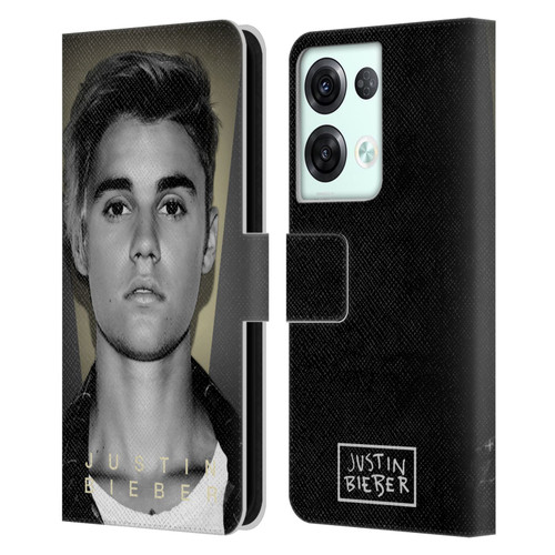 Justin Bieber Purpose B&w What Do You Mean Shot Leather Book Wallet Case Cover For OPPO Reno8 Pro