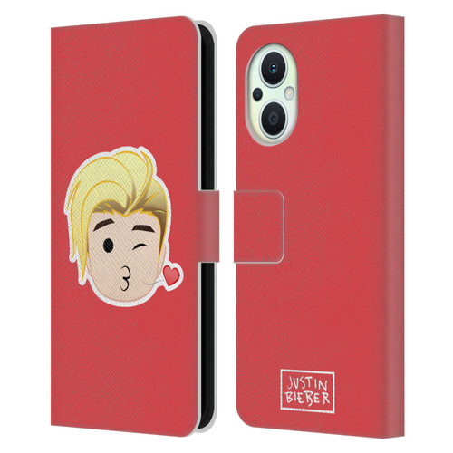 Justin Bieber Justmojis Kiss Leather Book Wallet Case Cover For OPPO Reno8 Lite