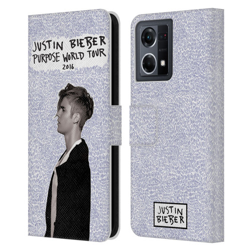 Justin Bieber Purpose World Tour 2016 Leather Book Wallet Case Cover For OPPO Reno8 4G