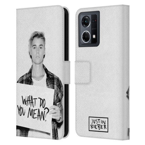 Justin Bieber Purpose What Do You Mean Photo Leather Book Wallet Case Cover For OPPO Reno8 4G