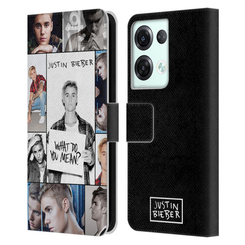 Justin Bieber Purpose Grid Poster Leather Book Wallet Case Cover For OPPO Reno8 Pro