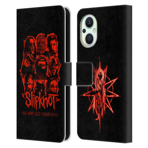 Slipknot We Are Not Your Kind Red Patch Leather Book Wallet Case Cover For OPPO Reno8 Lite