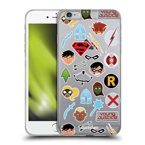 Young Justice Graphics Icons Soft Gel Case for Apple iPhone 6 Plus / iPhone 6s Plus