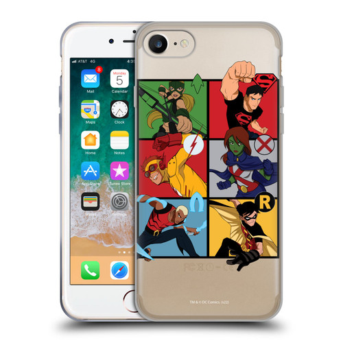 Young Justice Graphics Character Art Soft Gel Case for Apple iPhone 7 / 8 / SE 2020 & 2022
