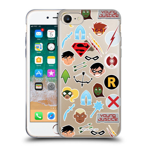 Young Justice Graphics Icons Soft Gel Case for Apple iPhone 7 / 8 / SE 2020 & 2022