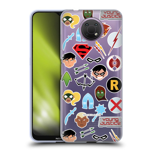 Young Justice Graphics Icons Soft Gel Case for Nokia G10