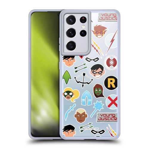 Young Justice Graphics Icons Soft Gel Case for Samsung Galaxy S21 Ultra 5G