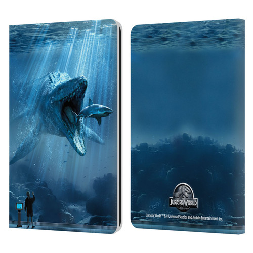 Jurassic World Key Art Mosasaurus Leather Book Wallet Case Cover For Amazon Kindle Paperwhite 1 / 2 / 3