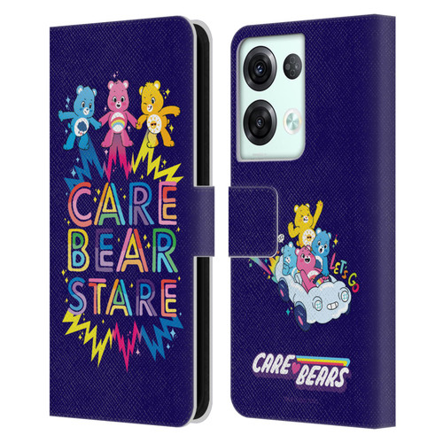Care Bears 40th Anniversary Stare Leather Book Wallet Case Cover For OPPO Reno8 Pro
