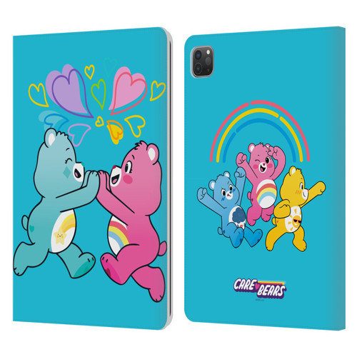 Care Bears Characters Funshine, Cheer And Grumpy Group 2 Leather Book Wallet Case Cover For Apple iPad Pro 11 2020 / 2021 / 2022